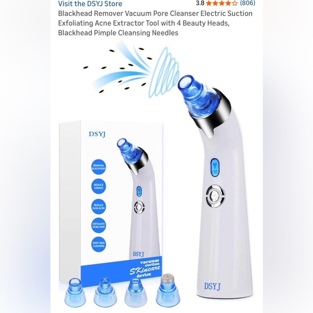 6/$20Blackhead Remover Vacuum Pore Cleanser Electric Suction Exfoliating ToolNWT